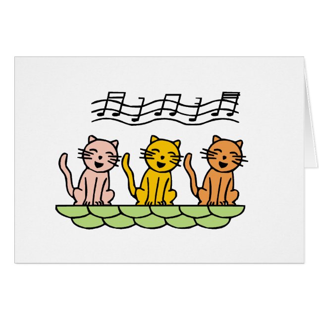 Zingen Katten Tshirts en geschenken (Voorkant Horizontaal)