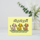 Zingen Katten Tshirts en geschenken Briefkaart (Staand voorkant)