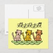 Zingen Katten Tshirts en geschenken Briefkaart (Voorkant / Achterkant)