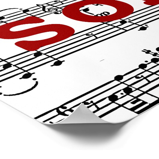 zingen / leven is een lied poster (Hoek)