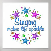 Zingen maken leven spaarzaam poster (Voorkant)