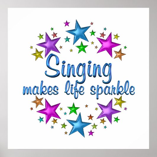 Zingen maken leven spaarzaam poster (Voorkant)