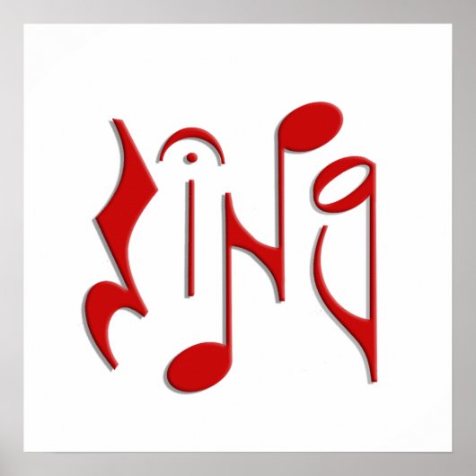 zingen poster (Voorkant)