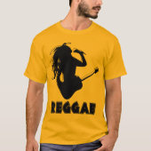 Zingen Reggae Muziek Rasta Rastaman Gitaar Playing T-shirt (Voorkant)