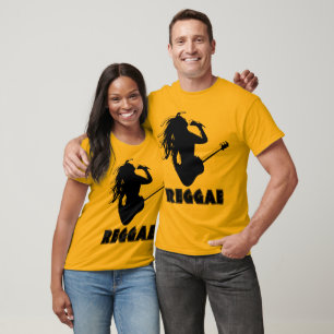 Zingen Reggae Muziek Rasta Rastaman Gitaar Playing T-shirt