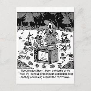 Zingen rond de microgolf briefkaart