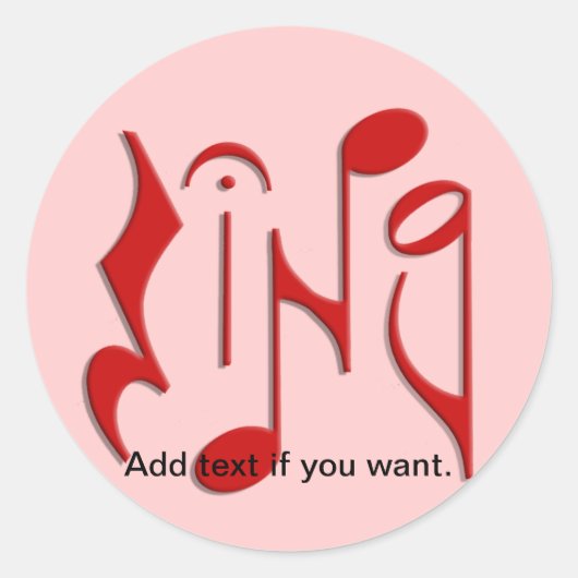 zingen ronde sticker (Voorkant)