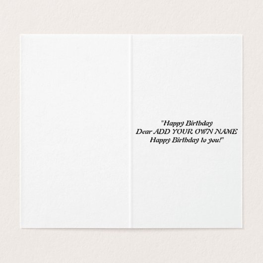 Zingen samen Happy Birthday Kaart (Binnenkant ongevouwen)