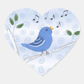 Zingen Schattigee Bluebird Stickers (Voorkant)