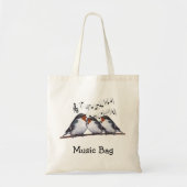 Zingen slikken: Vogels: Music Bag, Choir Tote Bag (Voorkant)