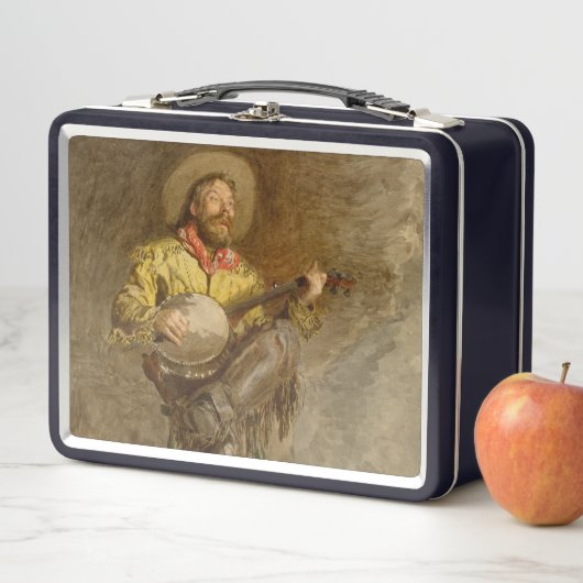 Zingen Spaanse cowboy en banjo spelen Trail Song (In situ)