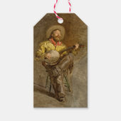 Zingen Spaanse cowboy en banjo spelen Trail Song Cadeaulabel (Voorkant)