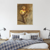 Zingen Spaanse cowboy en banjo spelen Trail Song Canvas Afdruk (Insitu (Slaapkamer))