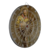 Zingen Spaanse cowboy en banjo spelen Trail Song Dartbord (Voorkant Links)