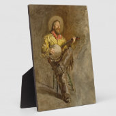 Zingen Spaanse cowboy en banjo spelen Trail Song Fotoplaat (Zijkant)