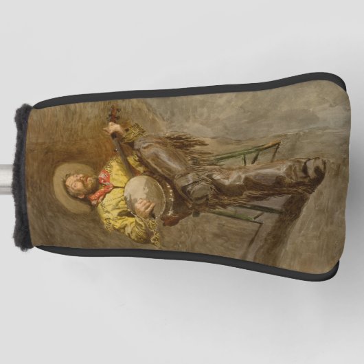 Zingen Spaanse cowboy en banjo spelen Trail Song Golfheadcover (Voorkant)