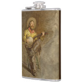 Zingen Spaanse cowboy en banjo spelen Trail Song Heupfles (Links)