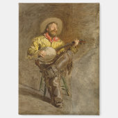 Zingen Spaanse cowboy en banjo spelen Trail Song Magneet (Voorkant)