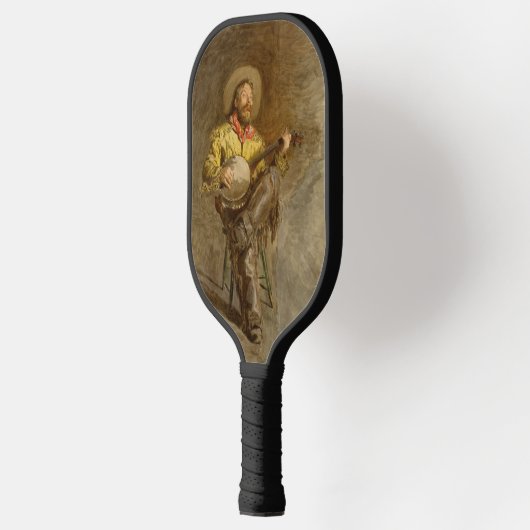 Zingen Spaanse cowboy en banjo spelen Trail Song Pickleball Paddle (Links)