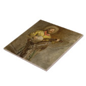 Zingen Spaanse cowboy en banjo spelen Trail Song Tegeltje (Zijkant)