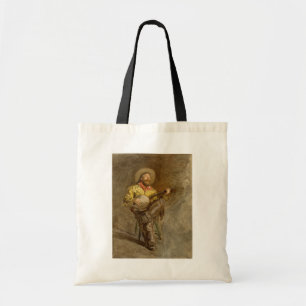 Zingen Spaanse cowboy en banjo spelen Trail Song Tote Bag