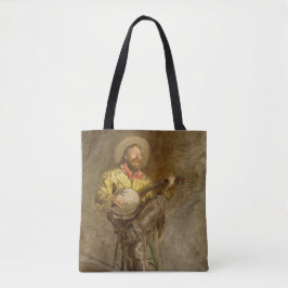 Zingen Spaanse cowboy en banjo spelen Trail Song Tote Bag