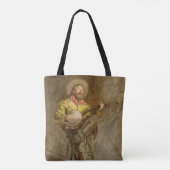 Zingen Spaanse cowboy en banjo spelen Trail Song Tote Bag (Achterkant)
