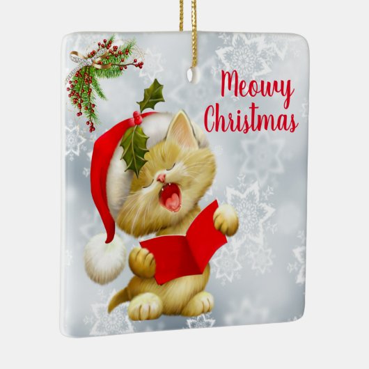 Zingen van het Christmas Cat Ornament (Rechts)
