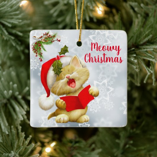 Zingen van het Christmas Cat Ornament (Boom)
