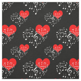 Zingen van het hartpatroon. Witte noten, zwarte ac Stof