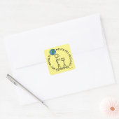 Zingen - Wereld revolves rond de plein Vierkante Sticker (Envelop)