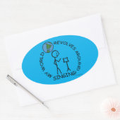 Zingen - Wereld revolves rond ovale sticker (Envelop)