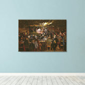 Zingend aan een Captive Crowd Canvas Afdruk (Insitu (Houten vloer))