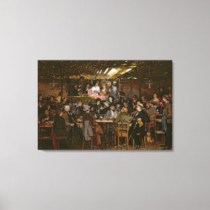 Zingend aan een Captive Crowd Canvas Afdruk