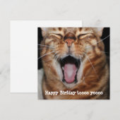 Zingend Bengaal Cat "Happy Birfday.." Birthday-kaa Feestdagenkaart (Voorkant / Achterkant)