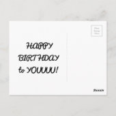 zingend cavia briefkaart (Achterkant)