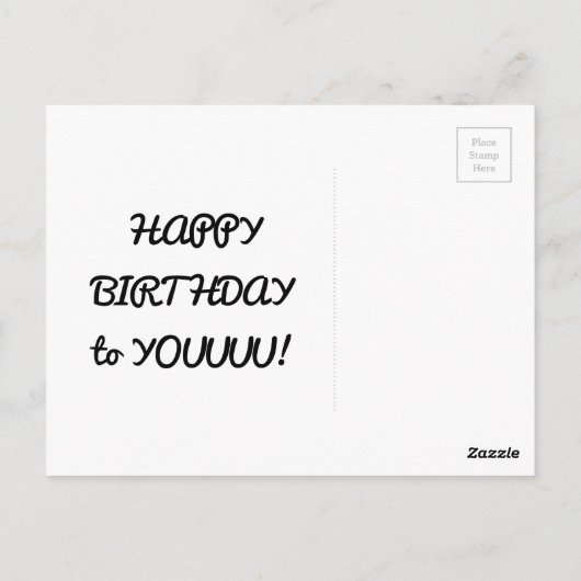 zingend cavia briefkaart (Achterkant)