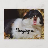 zingend cavia briefkaart (Voorkant)