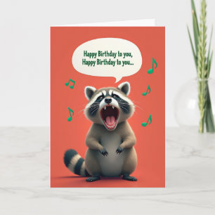 Zingend Dieren Verjaardagskaart Kaart