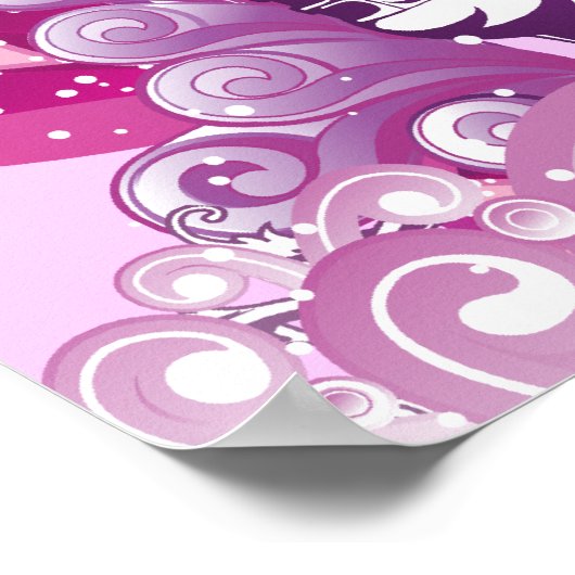 zingend diva microfoonvector poster (Hoek)