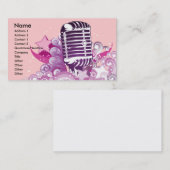 zingend diva  microfoonvector visitekaartje (Voorkant / Achterkant)