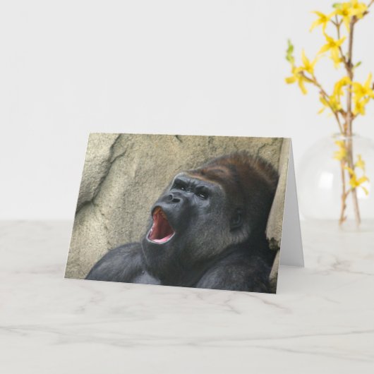 Zingend gorillawenskaart kaart (Gele Bloem)