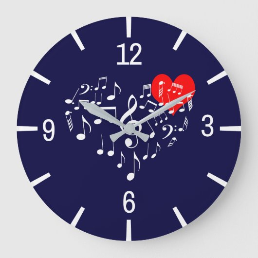 Zingend hart in de soort grote klok (Voorkant)