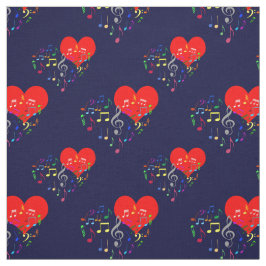 Zingend Heart Pattern. Kleurnotities, blauwe achte Stof