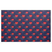 Zingend Heart Pattern. Kleurnotities, blauwe achte Stof (Fat Quarter)