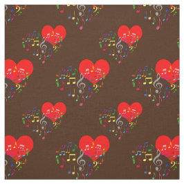Zingend Heart Pattern. Kleurnotities, bruine achte Stof