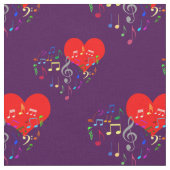 Zingend Heart Pattern. Kleurrijke opmerkingen over Stof (Close Up)