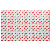 Zingend Heart Pattern. Rode harten, zwarte noten Stof (Yard (91,4 cm))