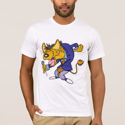 Zingend Hyena Mannen T-shirt (Voorkant)