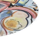 Zingend in de keuken-hand gesneden moderne kunst snijplank (Hoek)